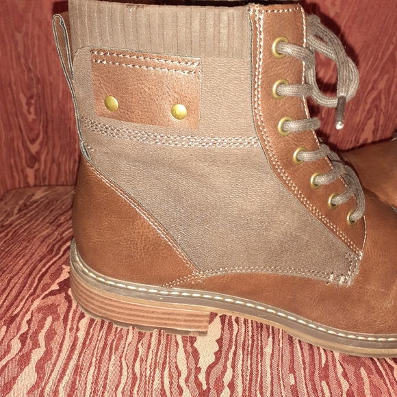 SONOMA BROWN ON BROWN MEN'S COMBAT BOOTS SIZE 9 M - Picture 6 of 9